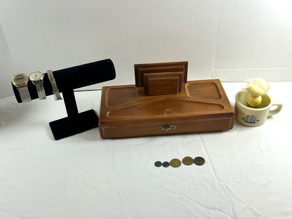 Watches with Dresser Valet Organizer & Barber Items