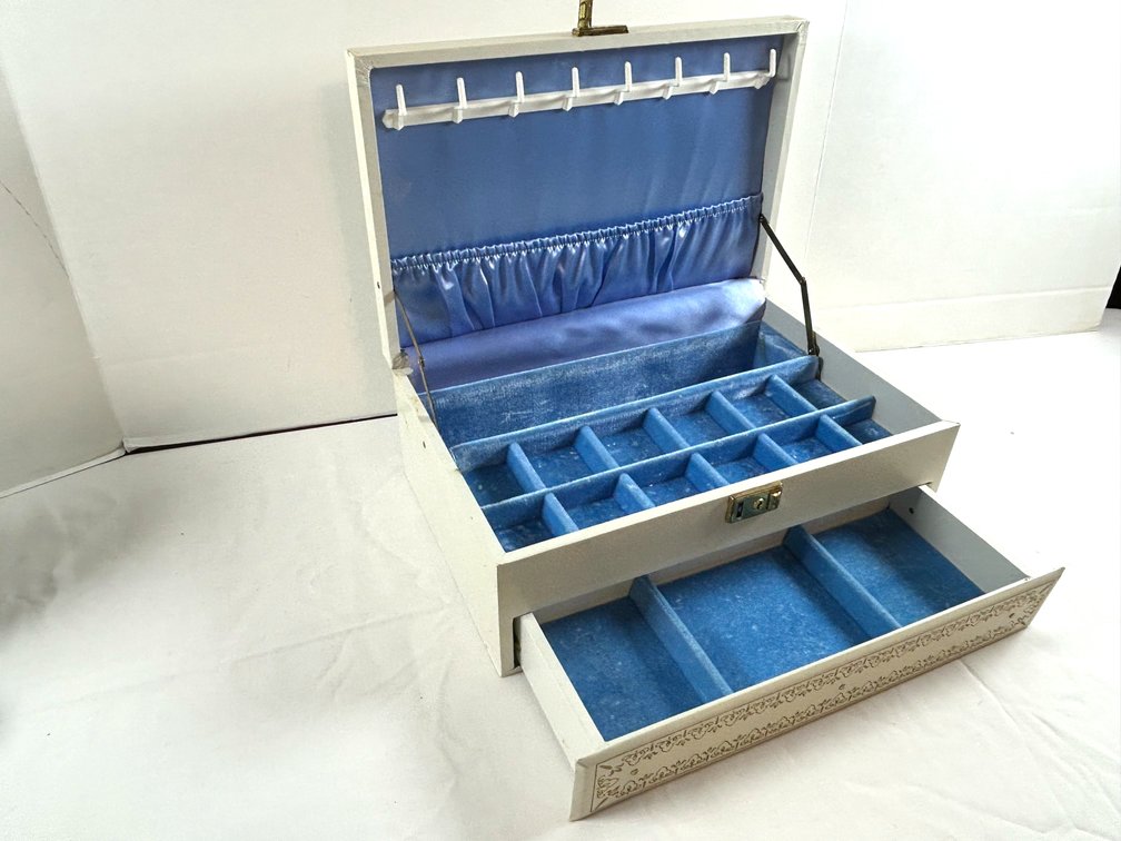 Vintage Jewelry Box with Drawer