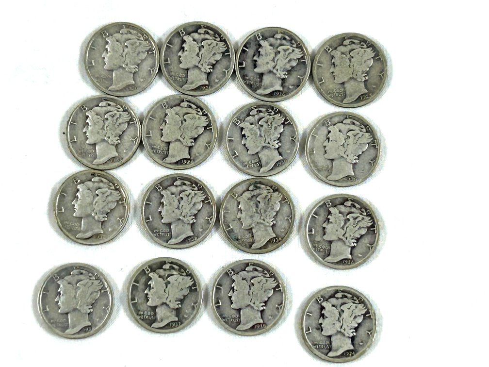 1920s and 1930s Mercury Dimes (16)