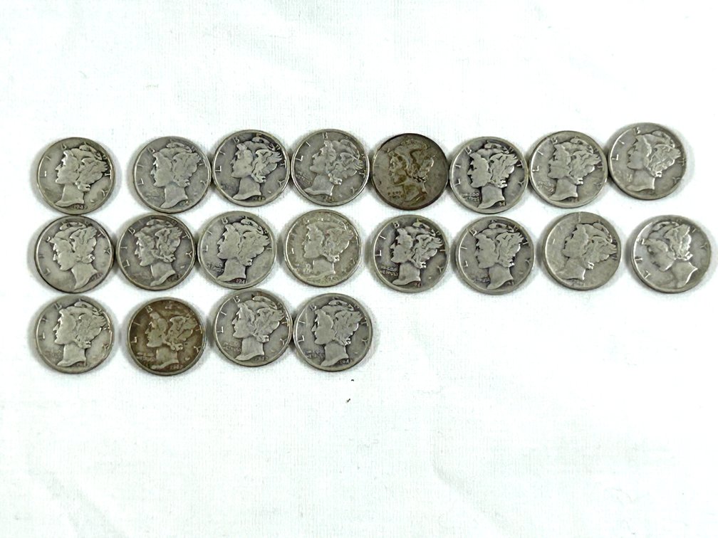 1940s Mercury Dimes (20)