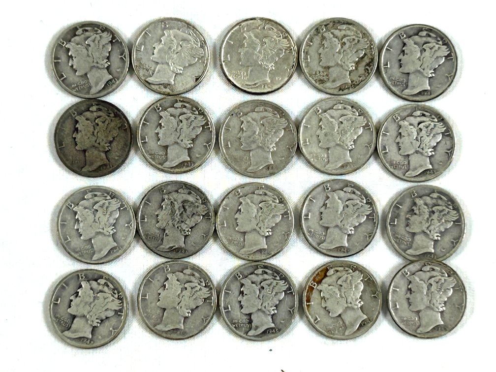 1940s Mercury Dimes (20) Set #2