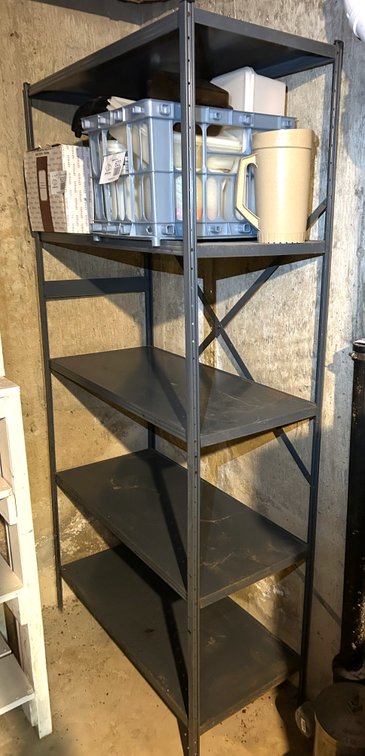 Gray Metal Shelf