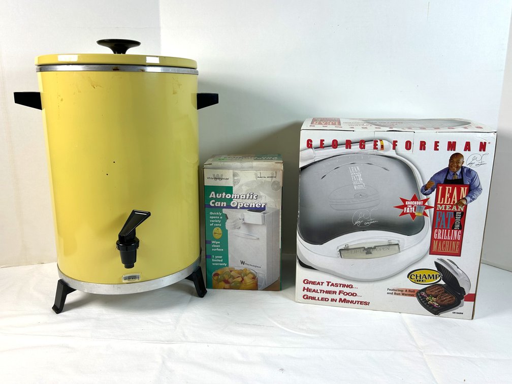 Coffee Maker, Can Opener, & Grill