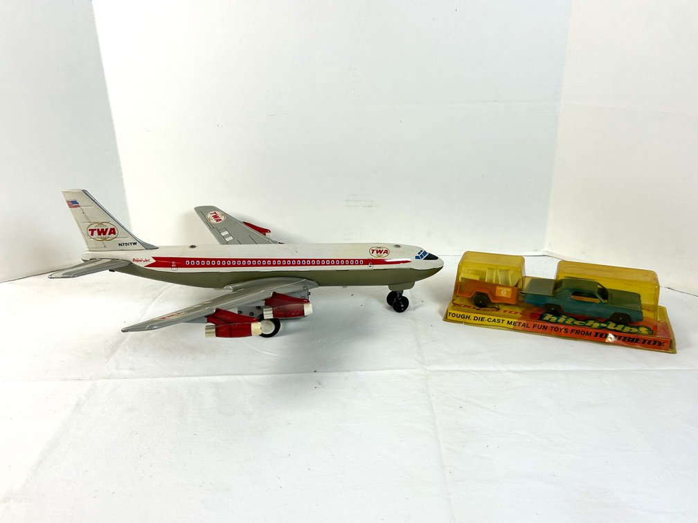 Tootsie Toy Hitch-Ups with Marx TWA Airplane