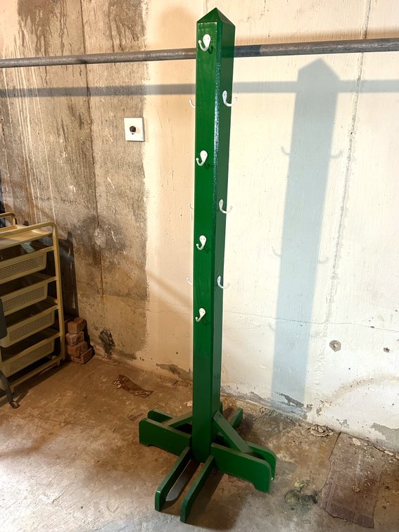 Hall Tree Painted Green
