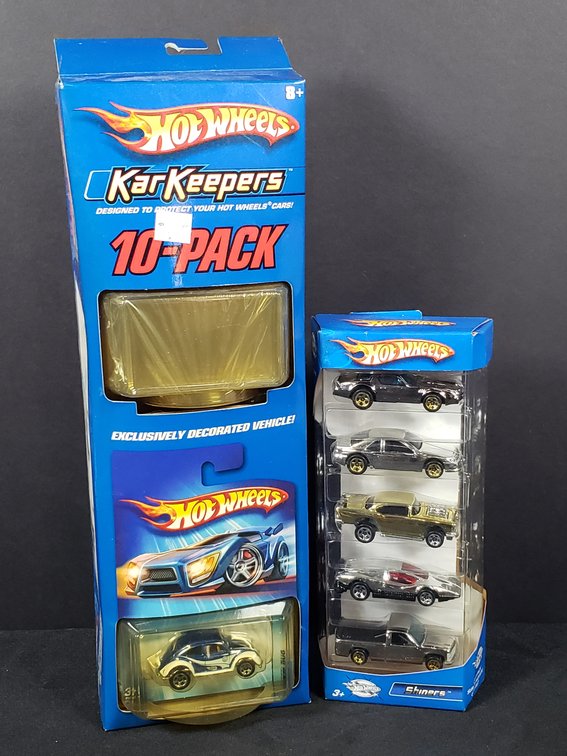 Hot Wheels Kar Keepers 10-Pack and Shiners 5-Pack Sets