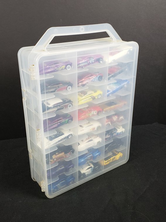 Plano Carrying Case with Hot Wheels Die-Cast Cars