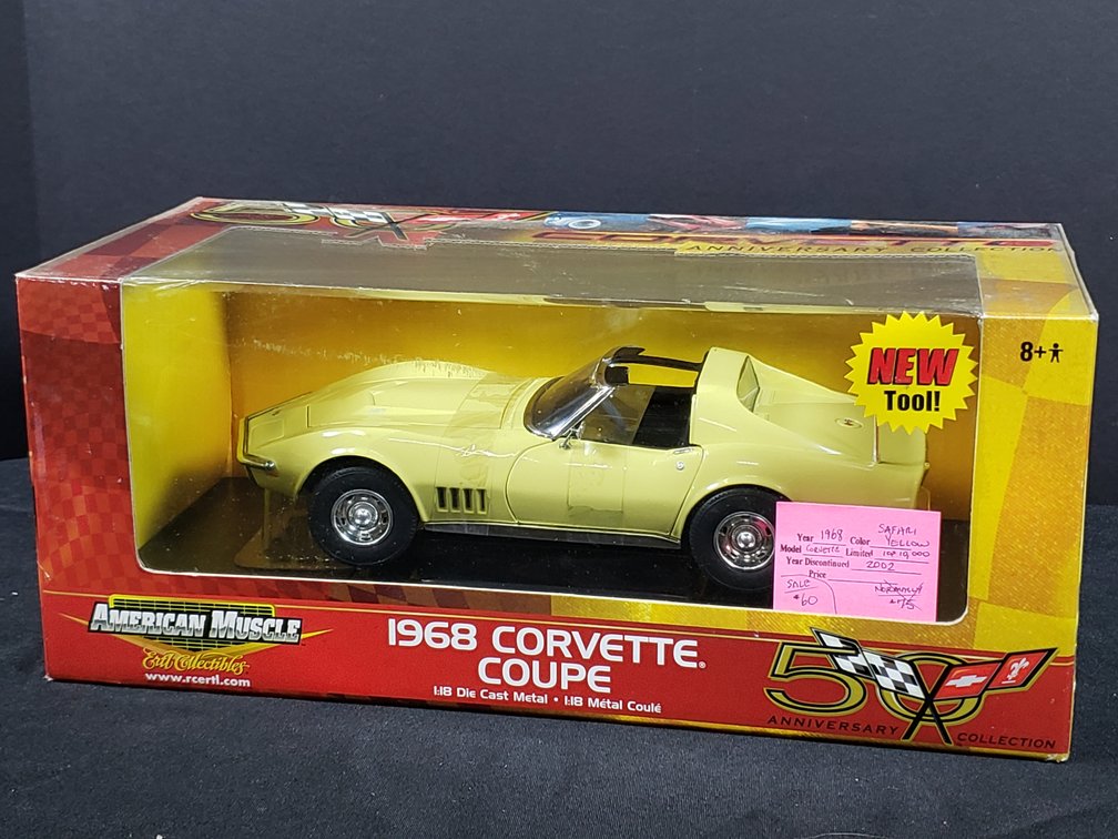 American Muscle 1968 Corvette Coupe 1:18 Die-Cast Car