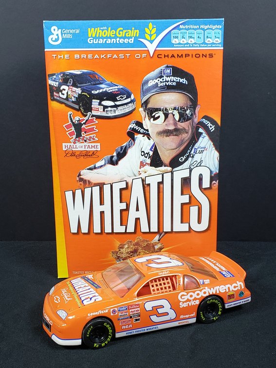 Dale Earnhardt #3 Wheaties Stock Car Model and Cereal Box