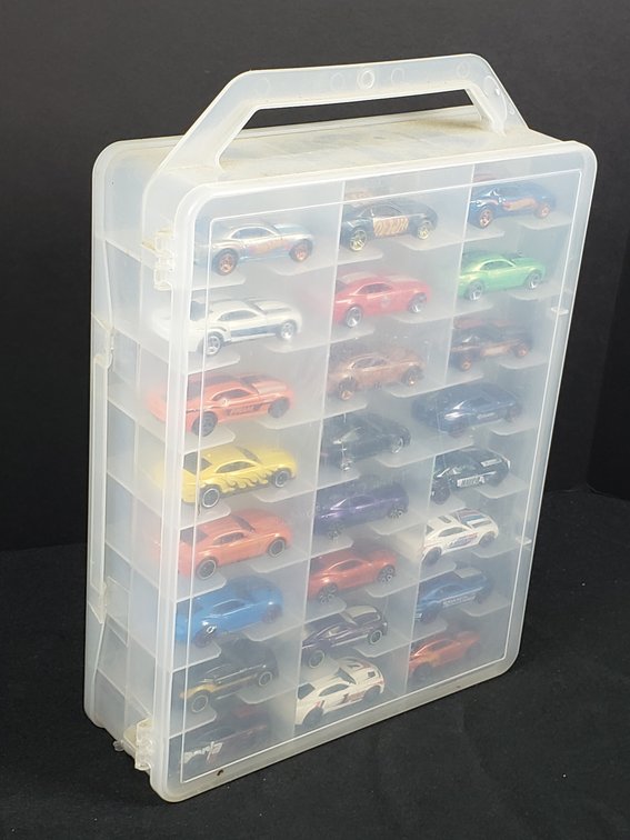 Plano Carrying Case with Hot Wheels Die-Cast Cars