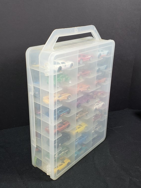 Hot Wheels Die-Cast Cars in Double-Sided Carrying Case