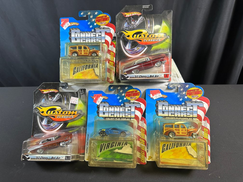 Hot Wheels Custom Classics and Connect Cars Die-Cast Vehicles