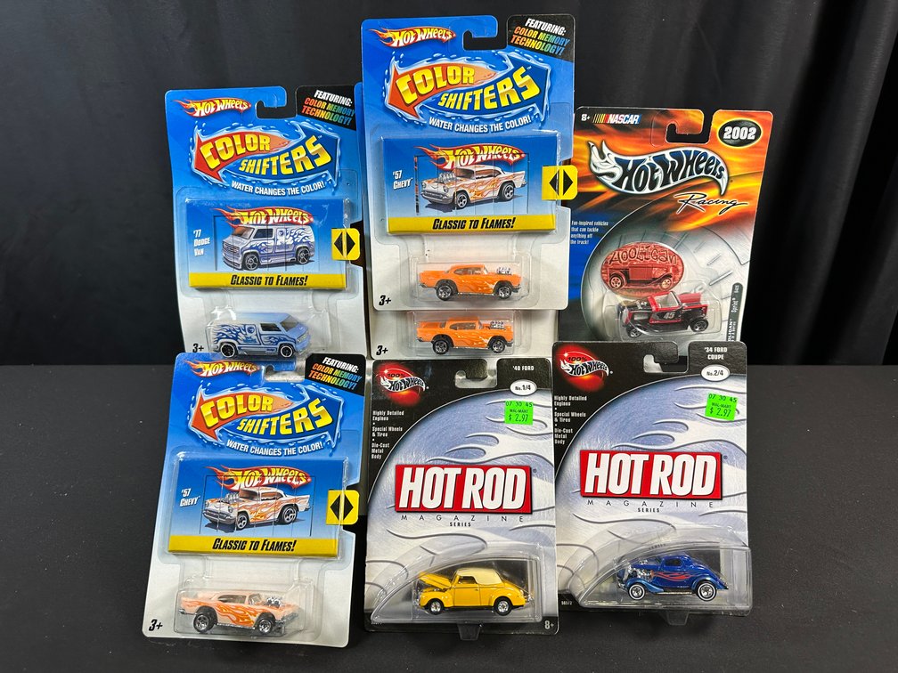 Hot Wheels Die-Cast Vehicles in Blister Packaging