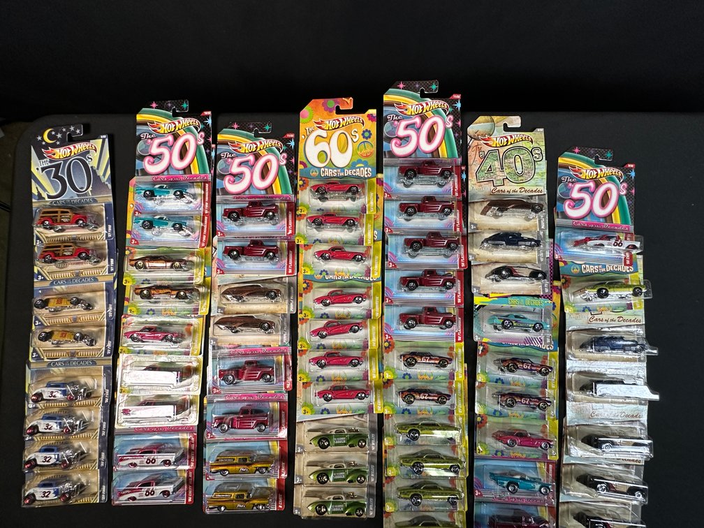 Hot Wheels Cars of the Decades Carded Die-Cast Cars