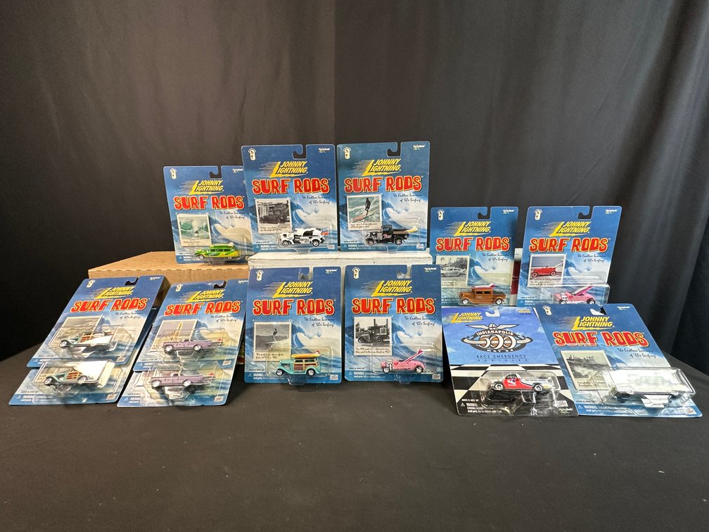 Johnny Lightning Surf Rods and Indy 500 Die-Cast Vehicles