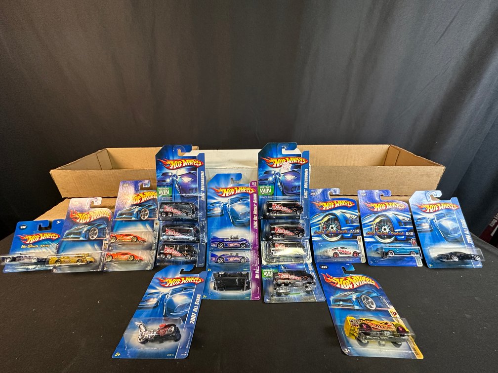 Hot Wheels Die-Cast Vehicles on Blister Cards