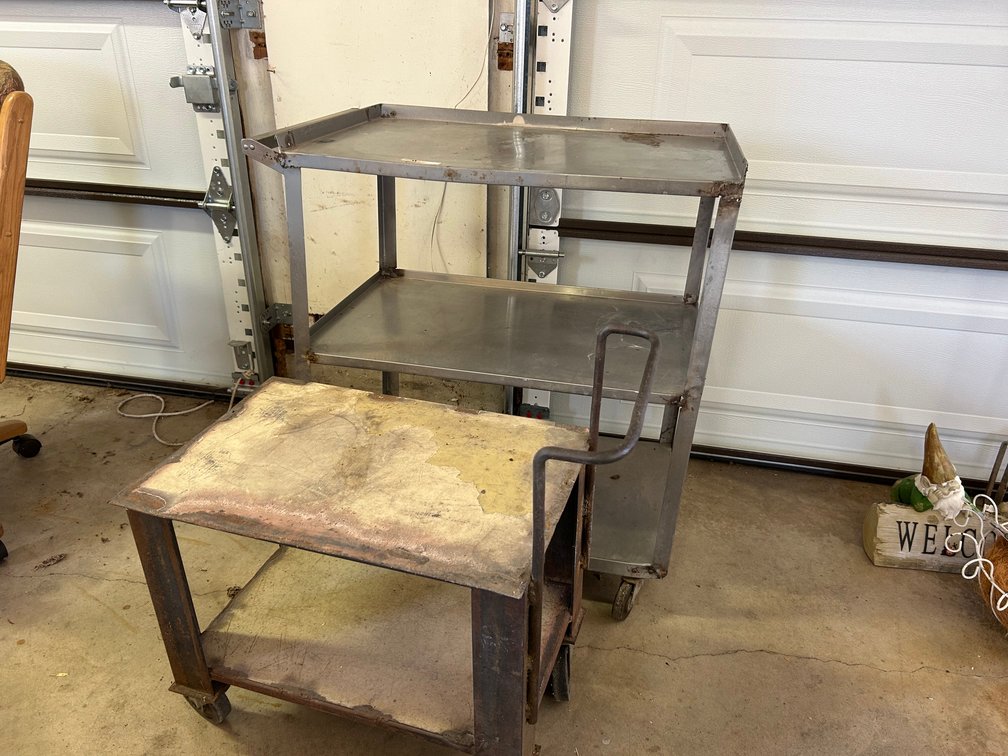 Metal Carts on Rollers