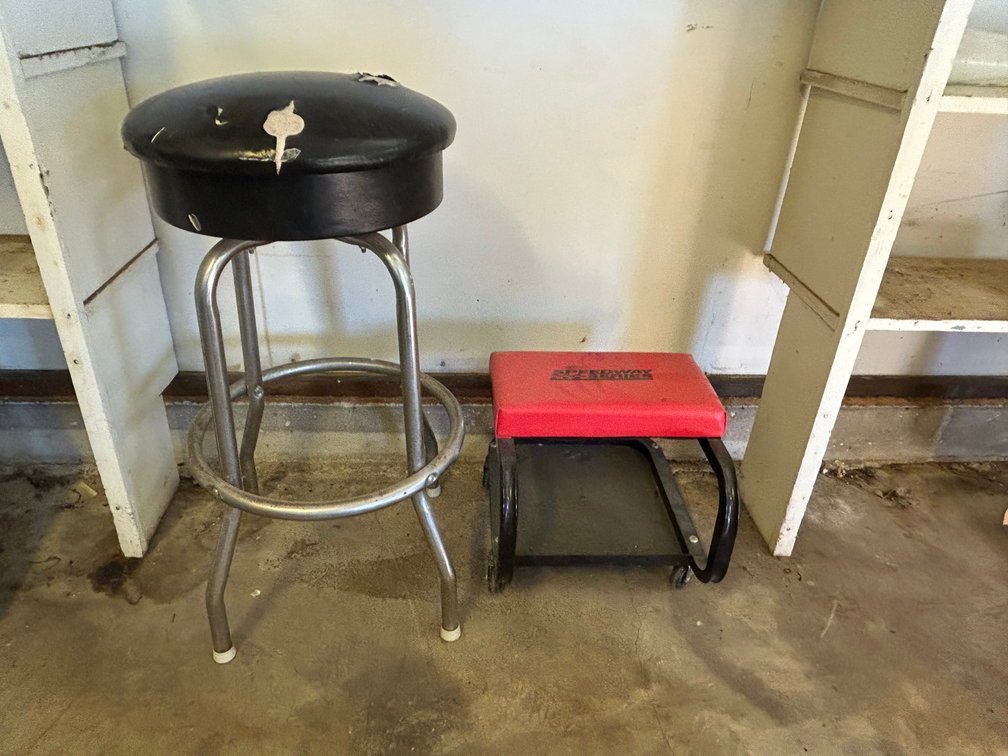 Shop Rolling Work Stool, Bar Stool