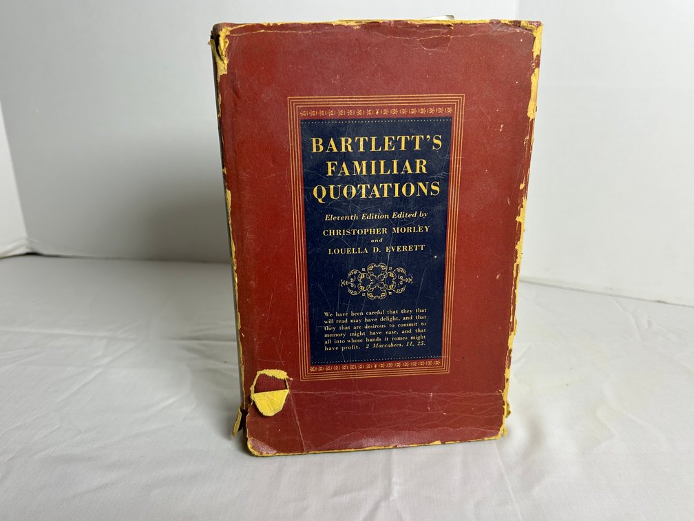 "Bartlett's Familiar Quotations" Hardback Book