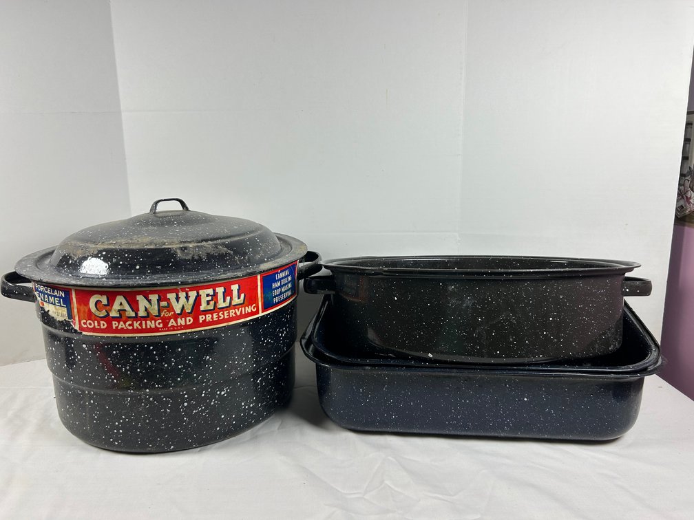 Enamelware Canner and Roasters