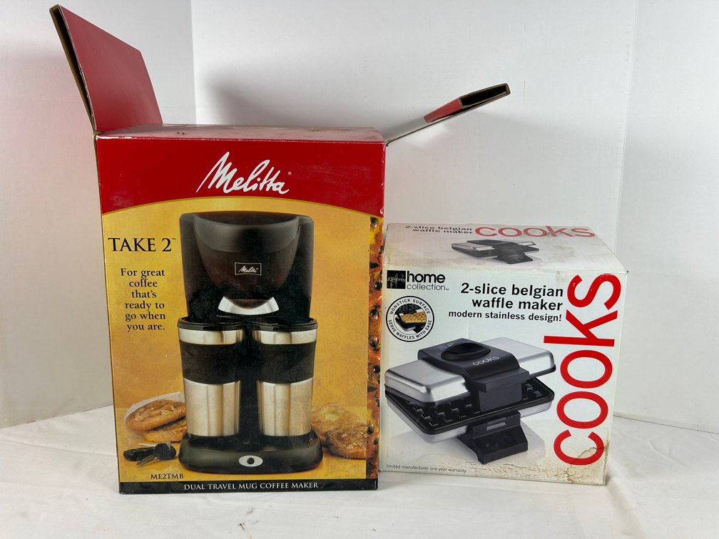 Cooks Belgium Waffle Maker and 2 Cup Coffee Maker