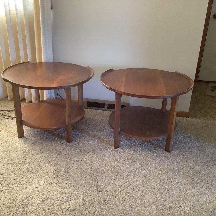 Round Lane 2Tier End Tables (2)