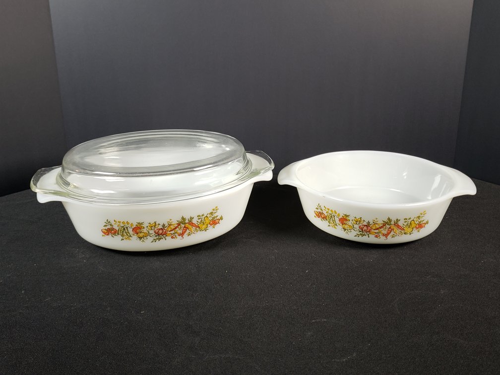 Anchor Hocking Fire-King Milk Glass Casserole Dishes