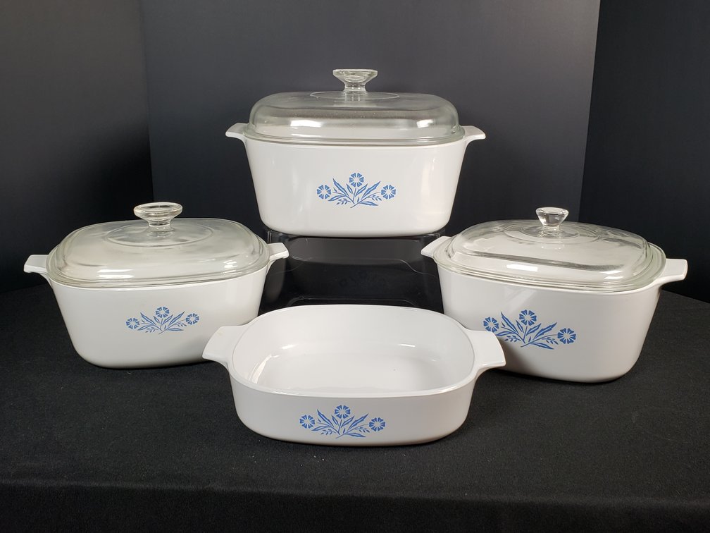 Corning Ware Blue Cornflower Casserole and Baking Dishes