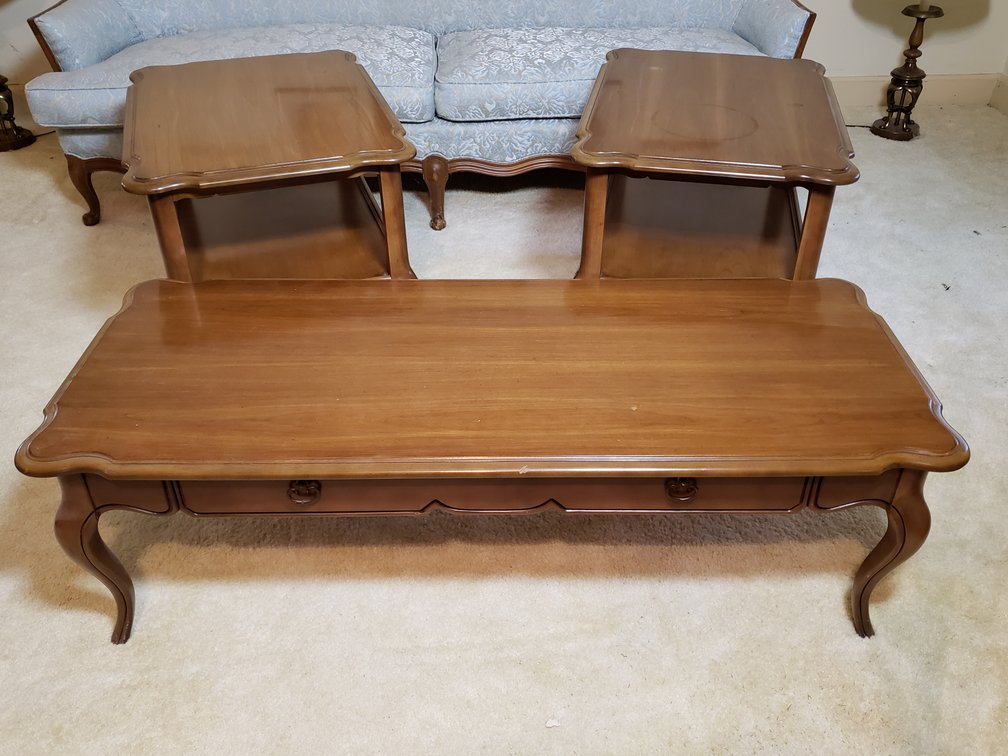 Brandt French Provincial Style Three-Piece Table Set