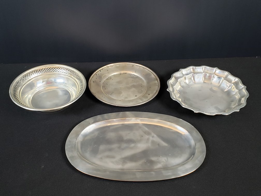 Sterling Silver Tableware Dishes and Oval Platter