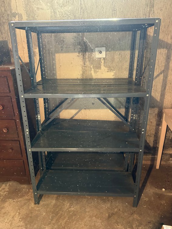 Gray Metal Shelves (2)