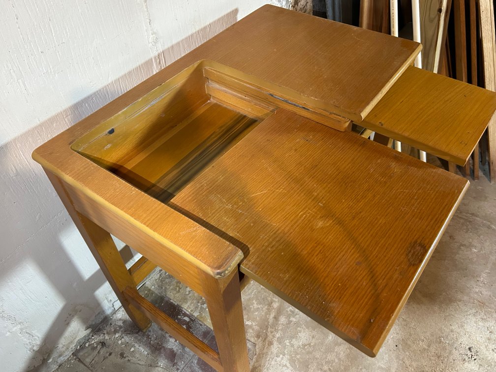 Wood Desk with Pull Out Trays