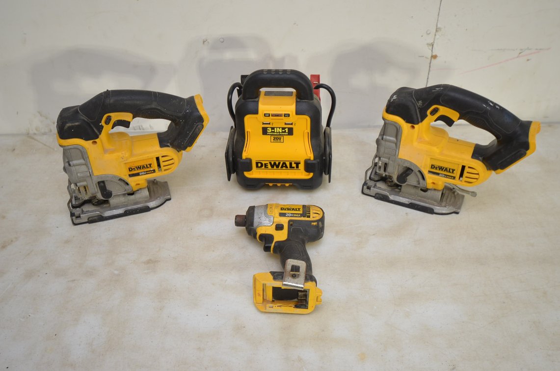 (4) DeWalt Cordless 20V Tools, No Battery