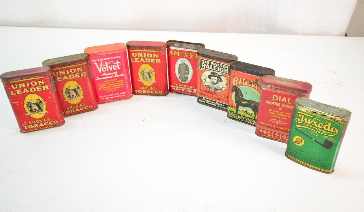 (9) Tobacco Tins