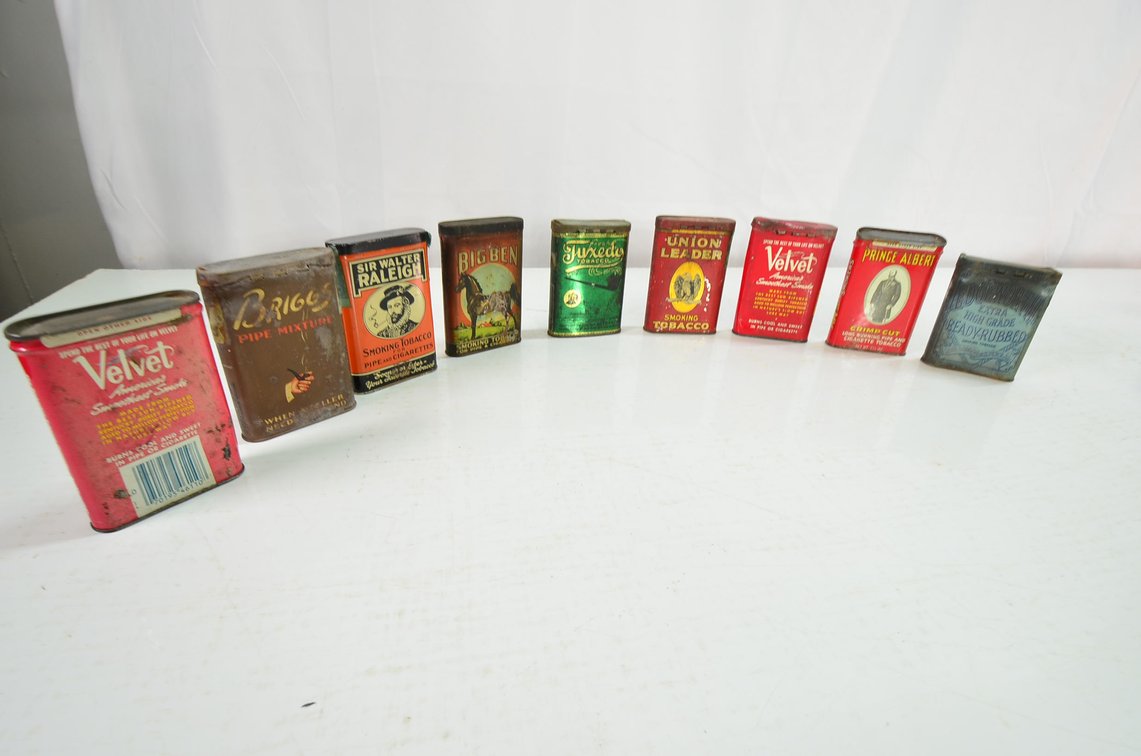 (9) Tobacco Tins