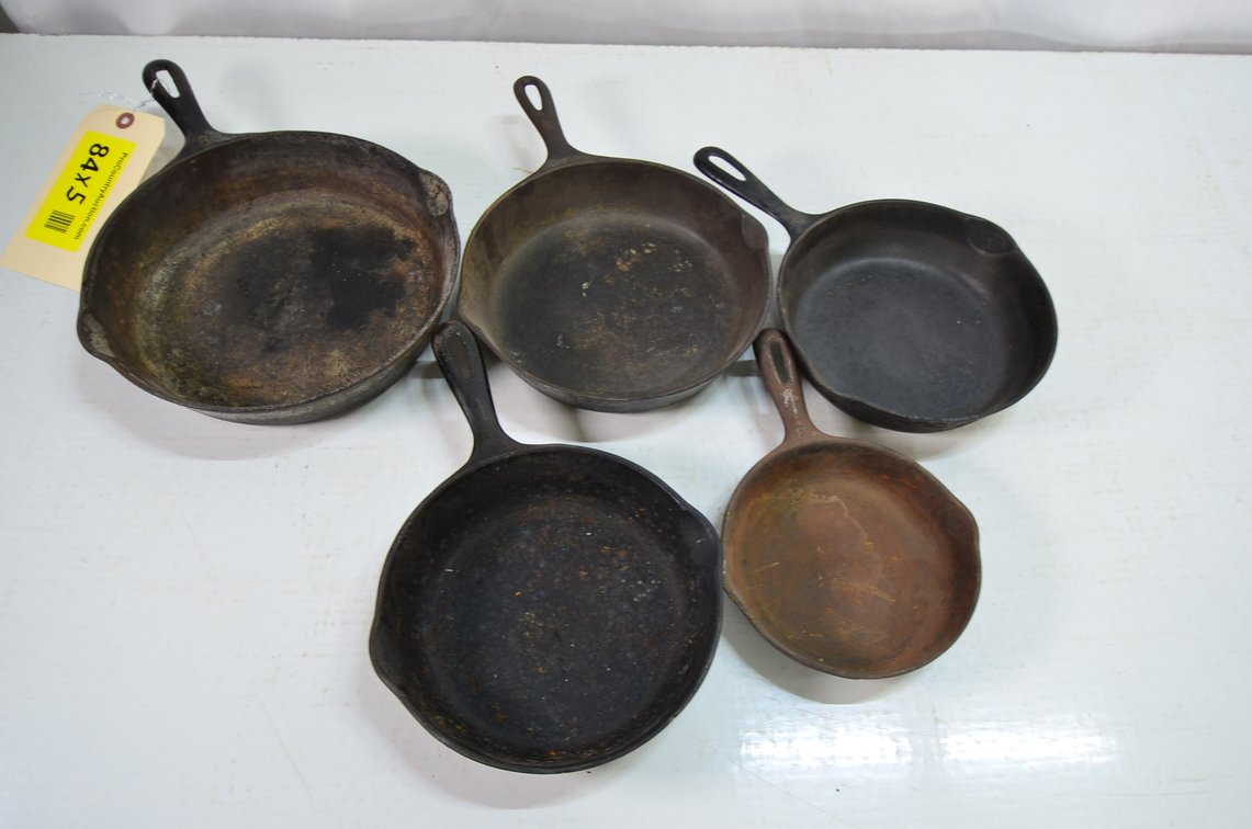 (5) Cast Iron Skillets