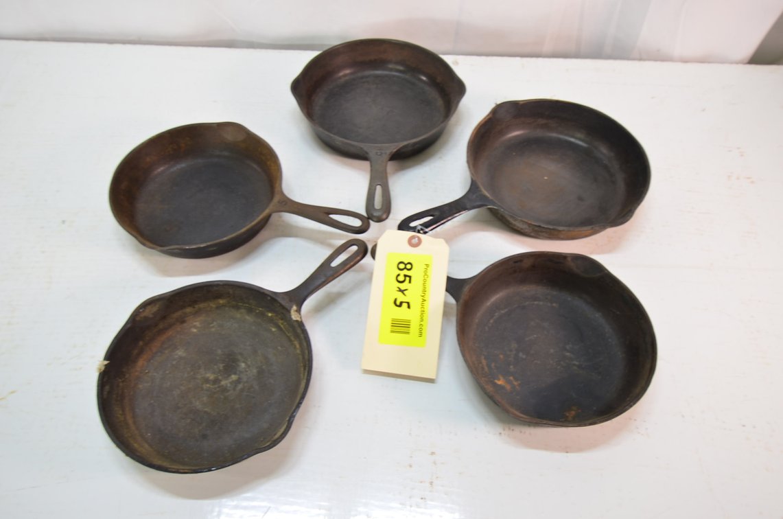 (5) Cast Iron Skillets