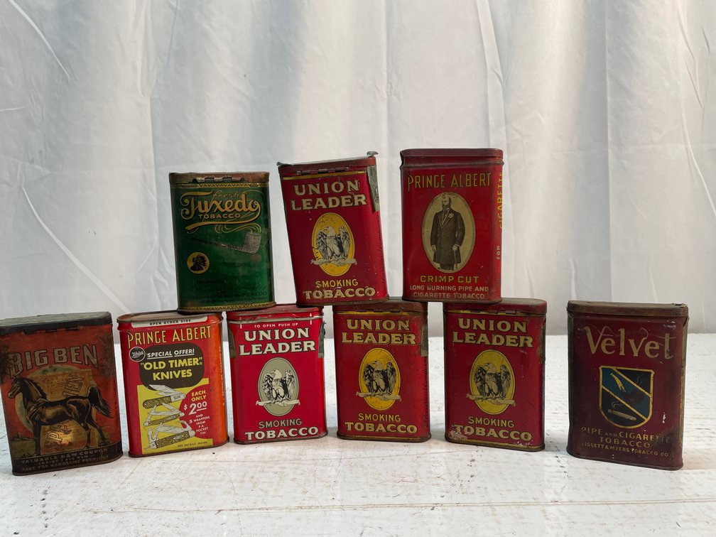 (9) Tobacco Tins