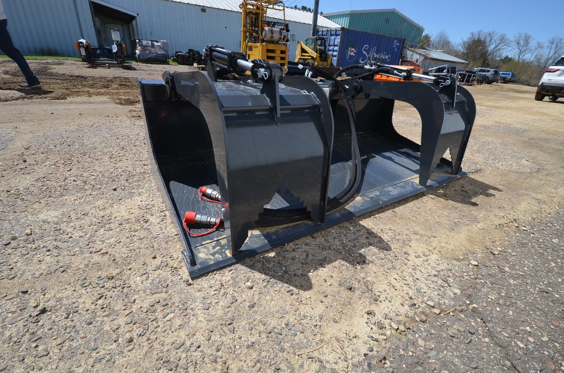 Wolverine Skid Steer Grapple Bucket Attachment