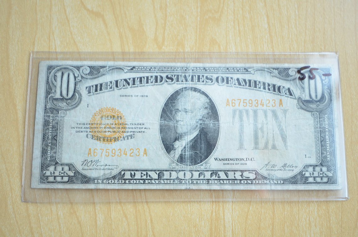 1928 $10 Gold Certificate