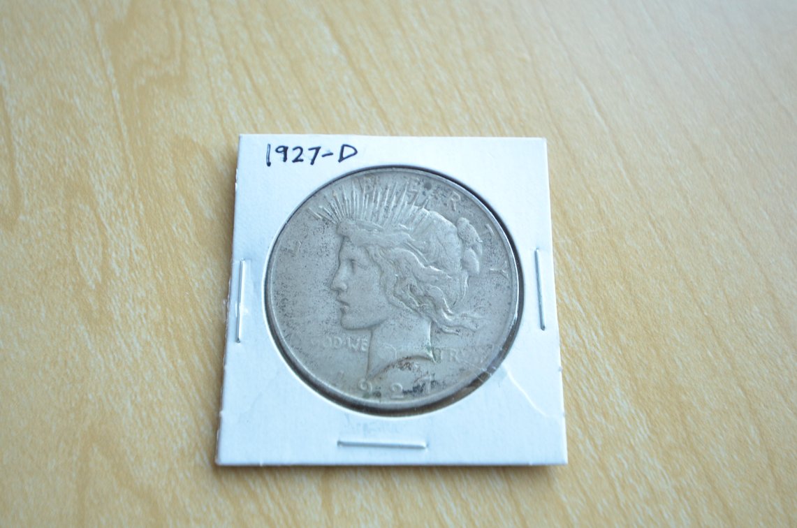 1927 D Peace Silver Dollar 