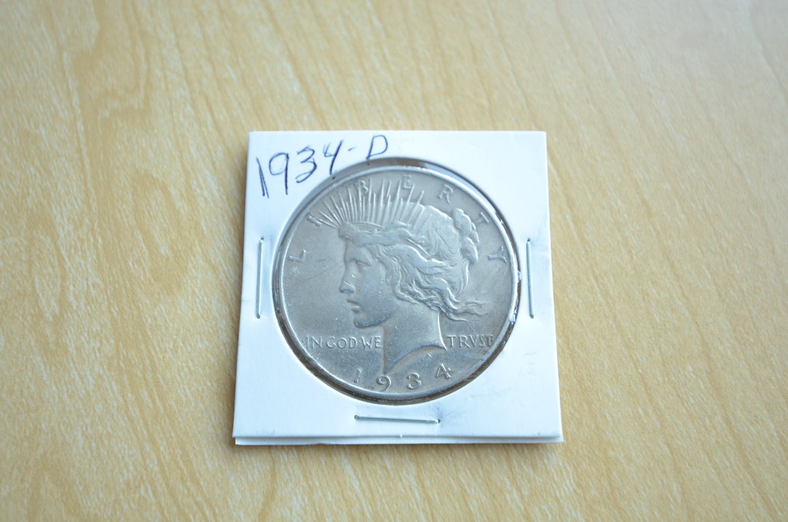 1934 D Peace Silver Dollar 