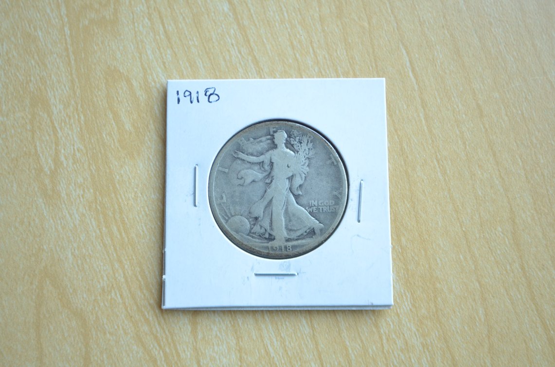 1918 Liberty Walking Silver Half Dollar