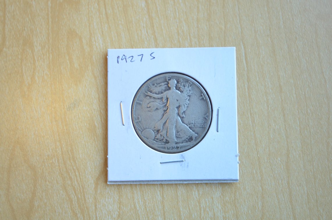 1927 S Liberty Walking Silver Half Dollar
