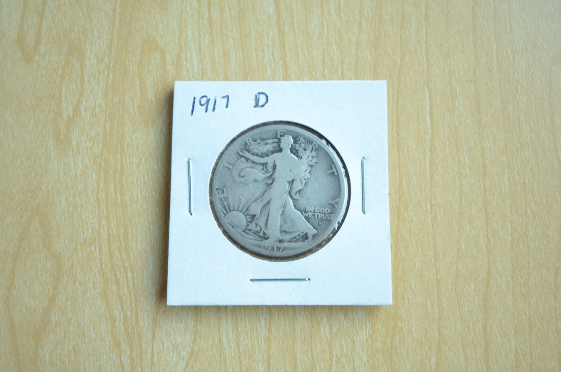 1917 D Liberty Walking Silver Half Dollar