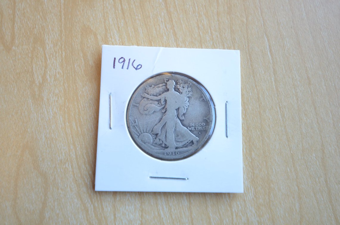 1916 Liberty Walking Silver Half Dollar