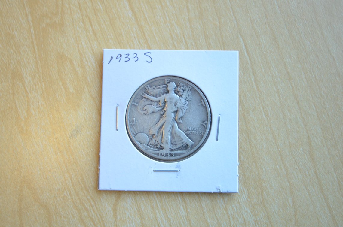 1933 S Liberty Walking Silver Half Dollar