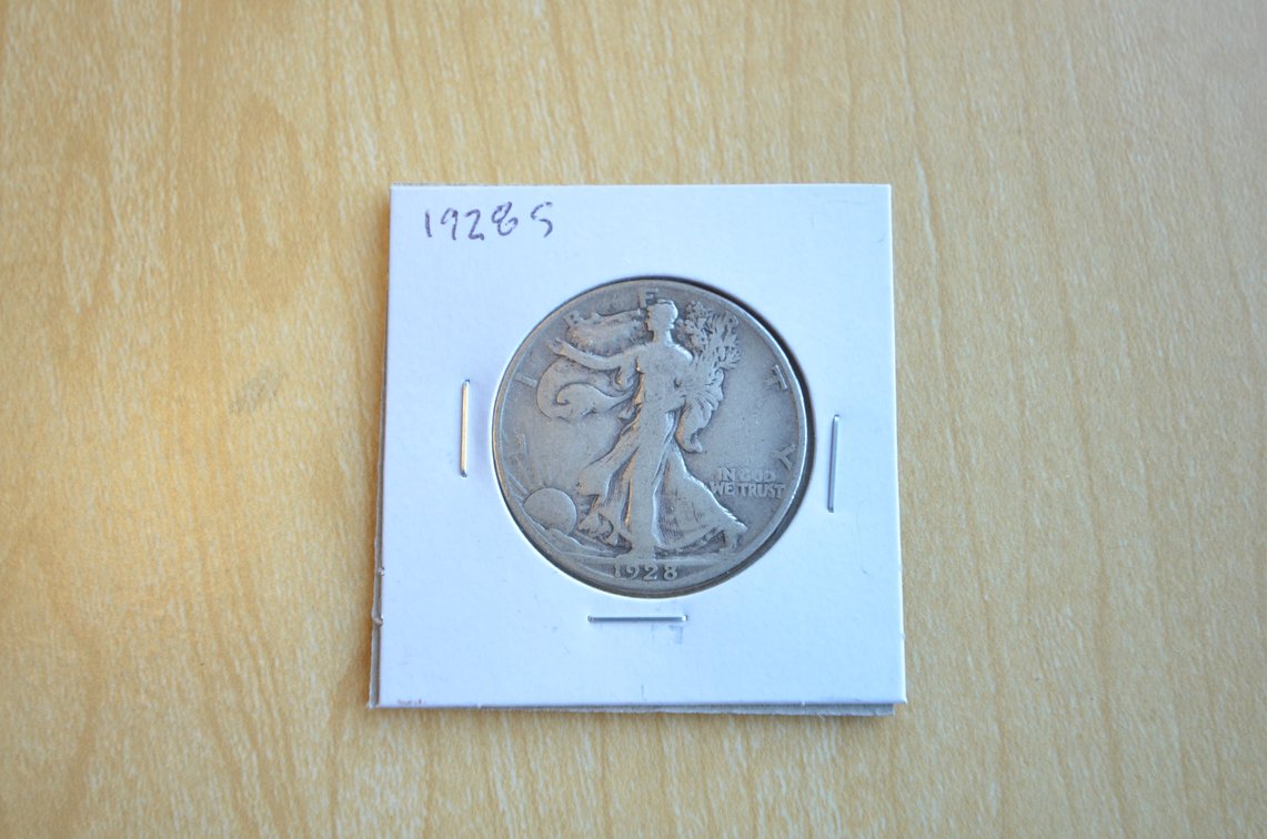 1928 S Liberty Walking Silver Half Dollar