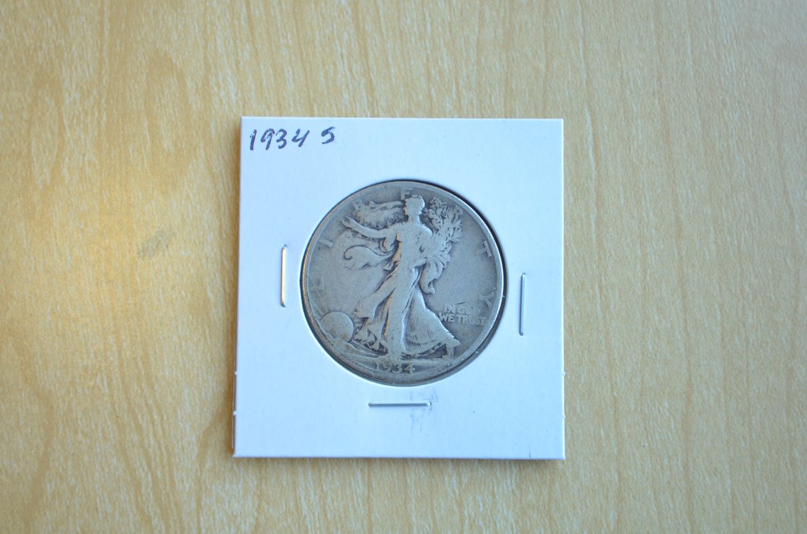 1934 S Liberty Walking Silver Half Dollar