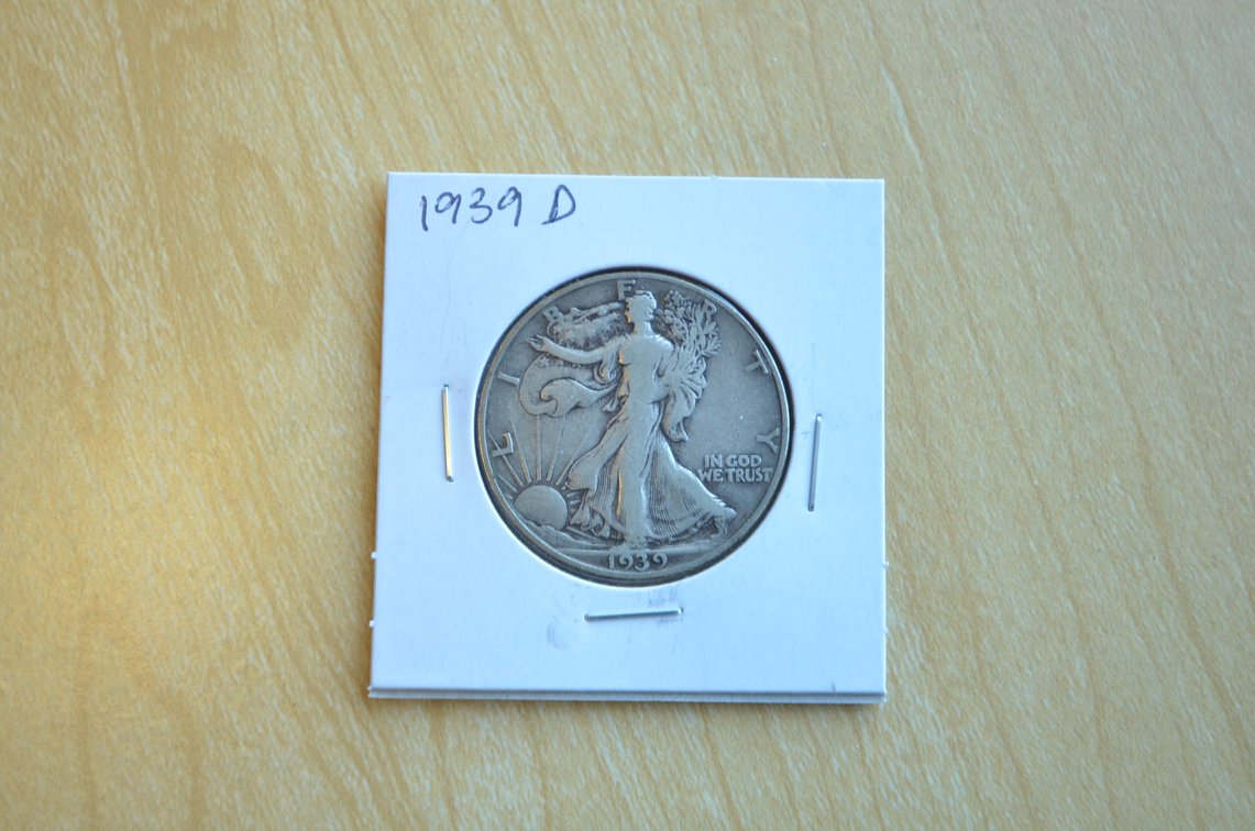 1939 D Liberty Walking Silver Half Dollar